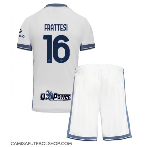 Camisa de time de futebol Inter Milan Davide Frattesi #16 Replicas 2º Equipamento Infantil 2024-25 Manga Curta (+ Calças curtas)